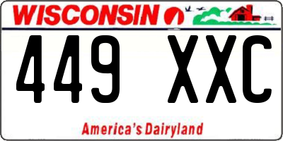 WI license plate 449XXC