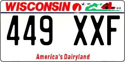 WI license plate 449XXF
