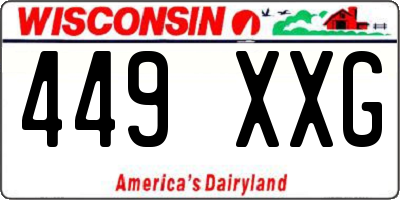 WI license plate 449XXG