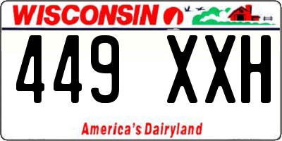 WI license plate 449XXH