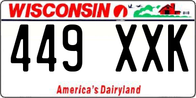 WI license plate 449XXK