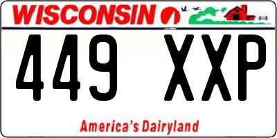 WI license plate 449XXP