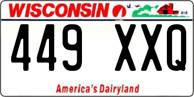WI license plate 449XXQ