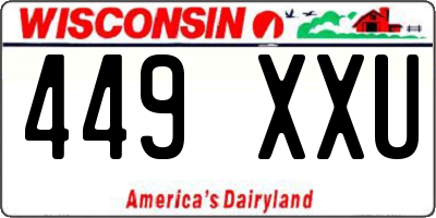 WI license plate 449XXU