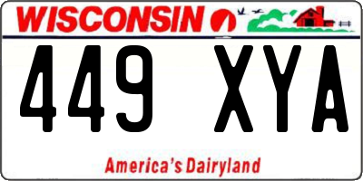 WI license plate 449XYA