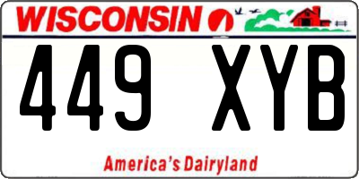 WI license plate 449XYB