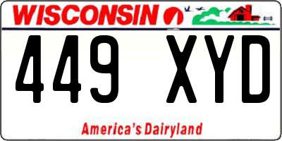 WI license plate 449XYD