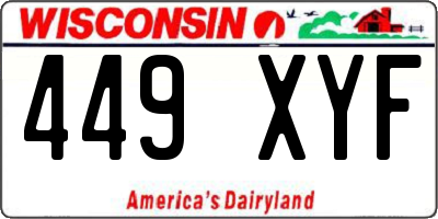 WI license plate 449XYF