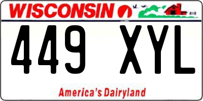 WI license plate 449XYL