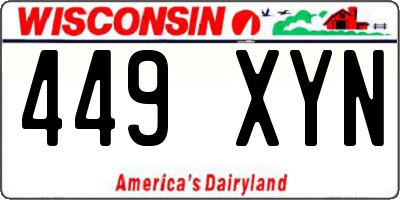 WI license plate 449XYN
