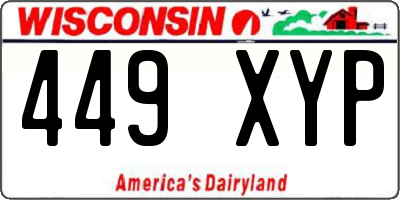 WI license plate 449XYP