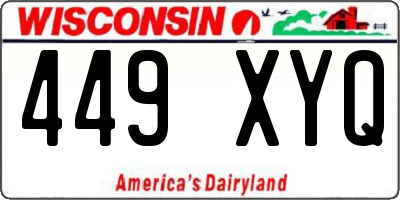 WI license plate 449XYQ