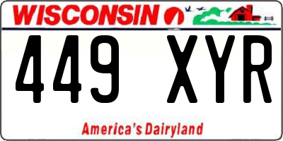 WI license plate 449XYR
