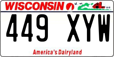 WI license plate 449XYW