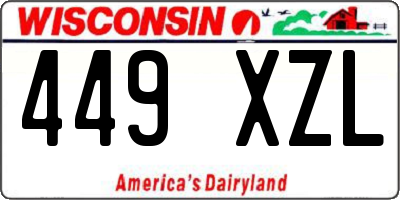 WI license plate 449XZL