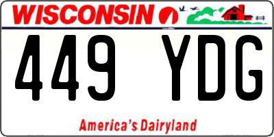 WI license plate 449YDG