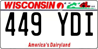 WI license plate 449YDI