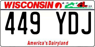 WI license plate 449YDJ