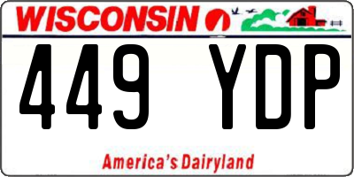 WI license plate 449YDP