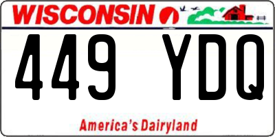 WI license plate 449YDQ