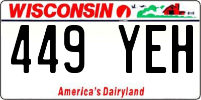 WI license plate 449YEH