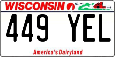 WI license plate 449YEL