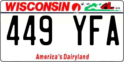 WI license plate 449YFA