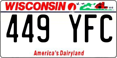 WI license plate 449YFC