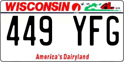 WI license plate 449YFG