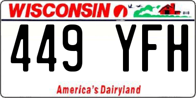 WI license plate 449YFH