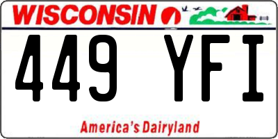 WI license plate 449YFI