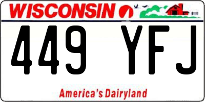 WI license plate 449YFJ
