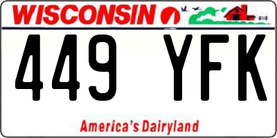 WI license plate 449YFK