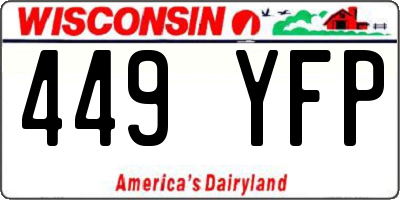 WI license plate 449YFP