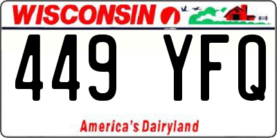 WI license plate 449YFQ