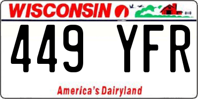 WI license plate 449YFR