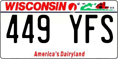 WI license plate 449YFS