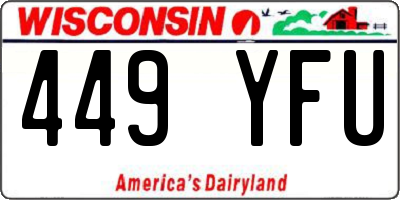 WI license plate 449YFU