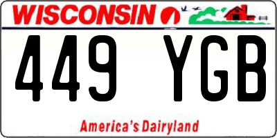 WI license plate 449YGB