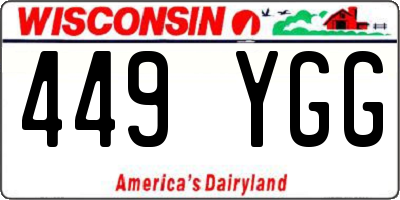 WI license plate 449YGG