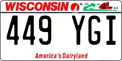 WI license plate 449YGI
