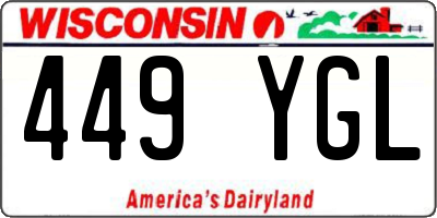 WI license plate 449YGL