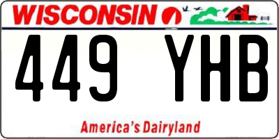 WI license plate 449YHB