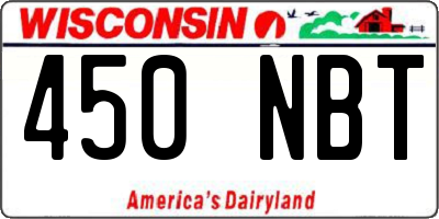WI license plate 450NBT