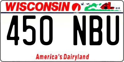 WI license plate 450NBU