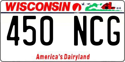 WI license plate 450NCG
