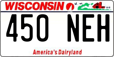 WI license plate 450NEH