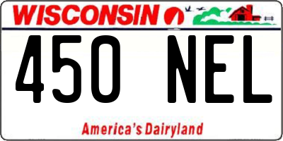 WI license plate 450NEL