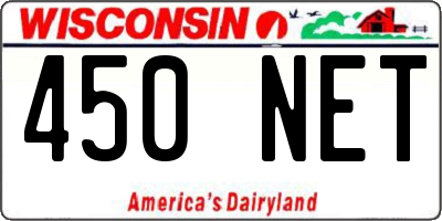 WI license plate 450NET