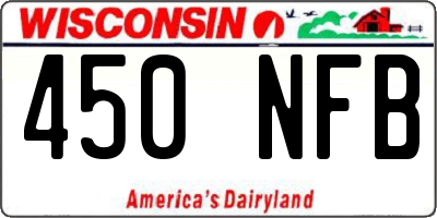 WI license plate 450NFB
